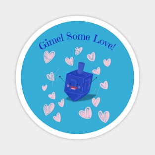 “Gimel Some Love!” Spinning Dreidel With Hearts Magnet